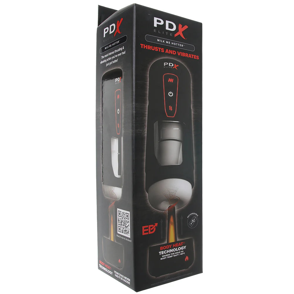 PDX Elite Milk Me Hotter Auto Stroker with Heating Base