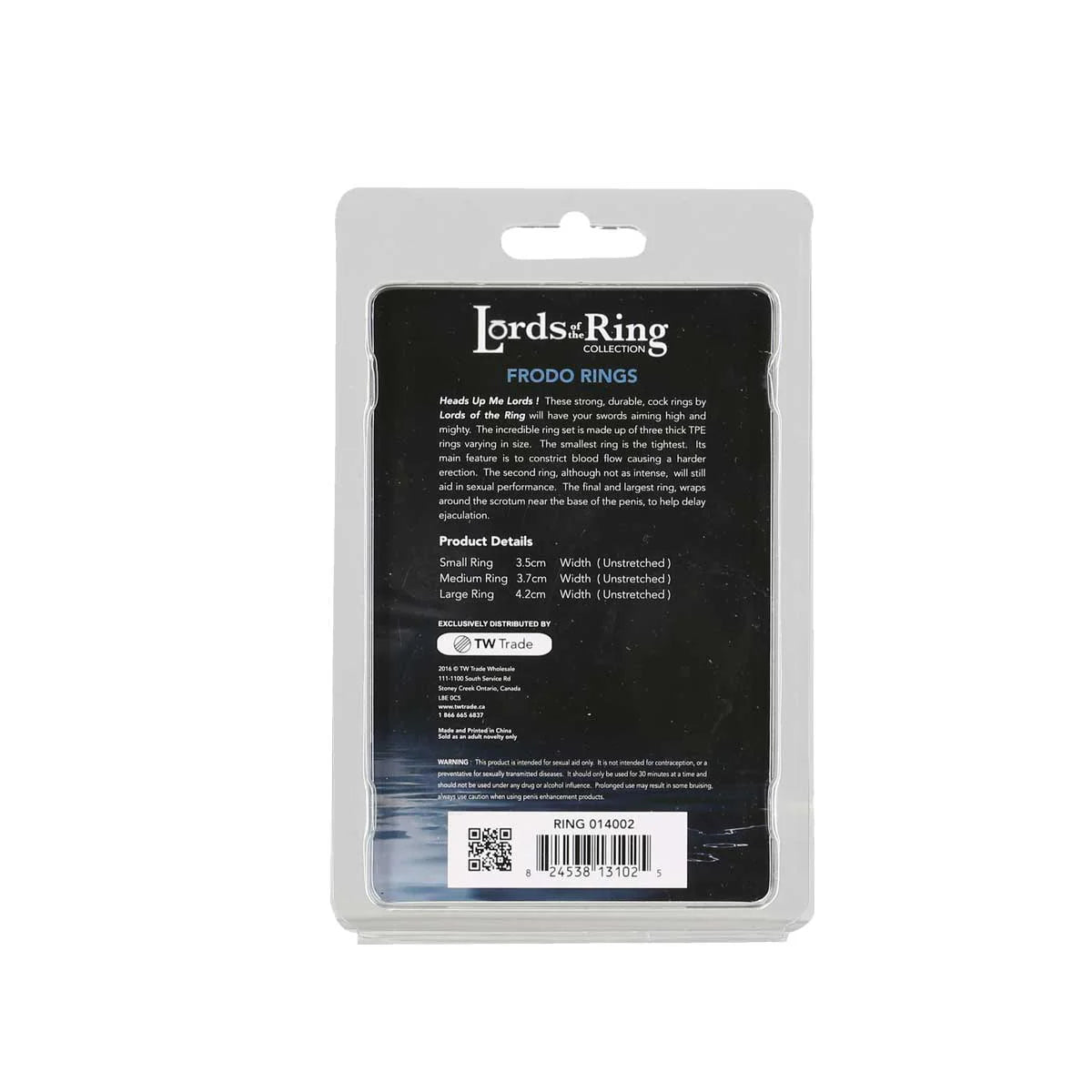 Lords of the Ring Collection - Frodo Rings Clear - 3 Pack