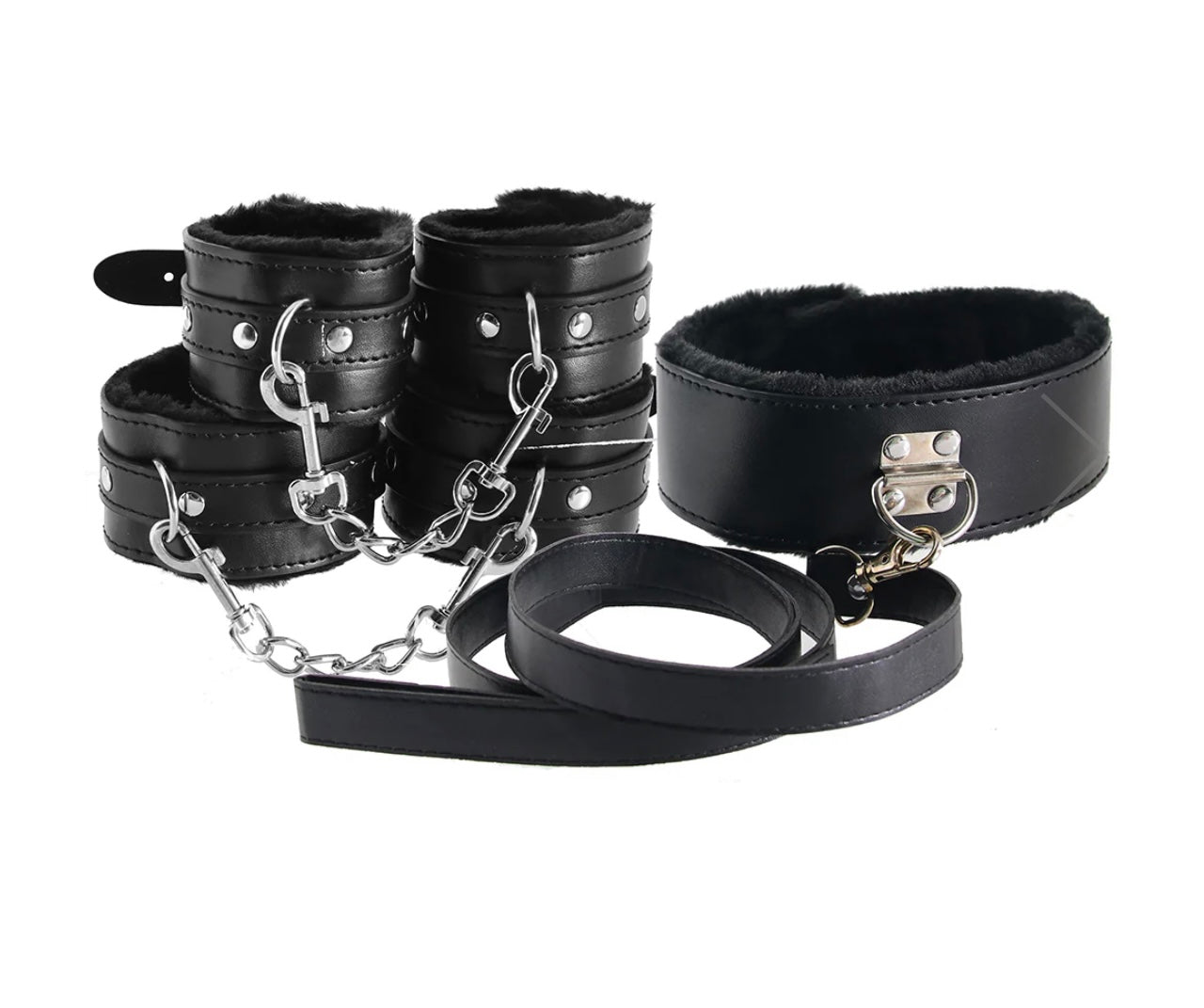 Master Series Hook Up 10 Piece Plush Bondage Set