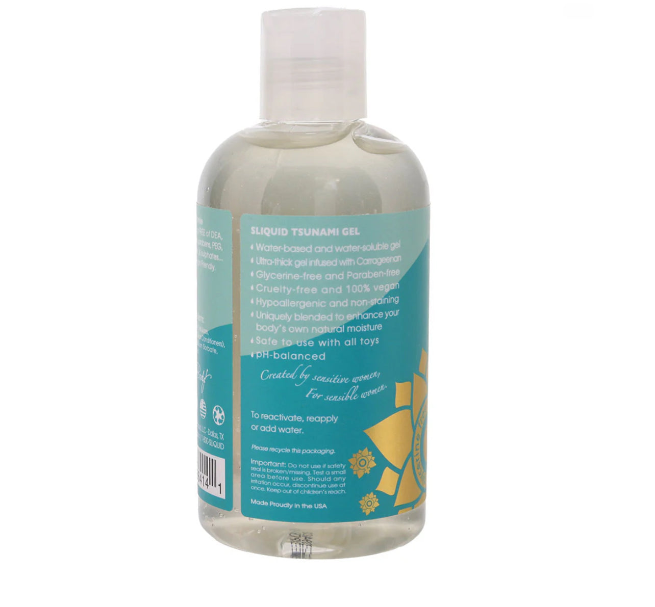 Tsunami Natural Water-Based Lube in 8.5oz/255ml