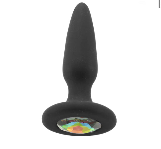 Glams Mini Rainbow Gem Silicone Butt Plug